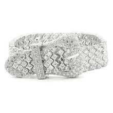 Load image into Gallery viewer, LOS179 - Rhodium 925 Sterling Silver Bracelet with AAA Grade CZ  in Clear