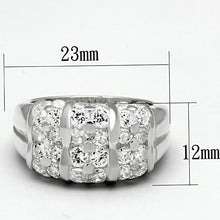 Load image into Gallery viewer, LOS630 - Silver 925 Sterling Silver Ring with AAA Grade CZ  in Clear