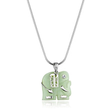 Load image into Gallery viewer, LOS860 Rhodium 925 Sterling Silver Necklace with Synthetic in Emerald