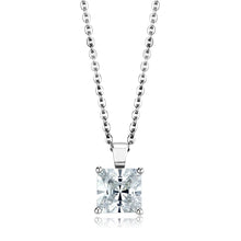 Load image into Gallery viewer, LOS895 - Rhodium 925 Sterling Silver Chain Pendant with AAA Grade CZ  in Clear