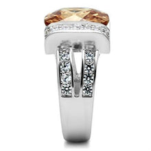 Load image into Gallery viewer, SS006 - Silver 925 Sterling Silver Ring with AAA Grade CZ  in Champagne