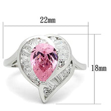 Load image into Gallery viewer, SS011 - Silver 925 Sterling Silver Ring with AAA Grade CZ  in Rose