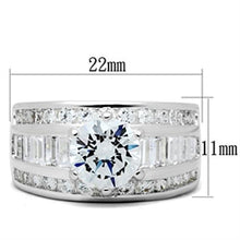 Load image into Gallery viewer, SS019 - Silver 925 Sterling Silver Ring with AAA Grade CZ  in Clear