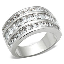 Load image into Gallery viewer, SS022 - Silver 925 Sterling Silver Ring with AAA Grade CZ  in Clear