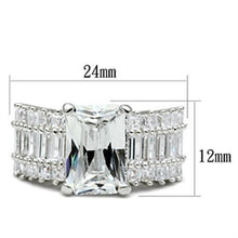 Load image into Gallery viewer, SS023 - Silver 925 Sterling Silver Ring with AAA Grade CZ  in Clear