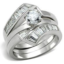 Load image into Gallery viewer, SS025 - Silver 925 Sterling Silver Ring with AAA Grade CZ  in Clear