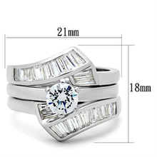 Load image into Gallery viewer, SS025 - Silver 925 Sterling Silver Ring with AAA Grade CZ  in Clear