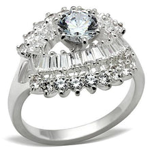 Load image into Gallery viewer, SS026 - Silver 925 Sterling Silver Ring with AAA Grade CZ  in Clear