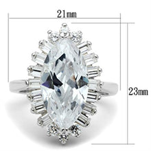 Load image into Gallery viewer, SS027 - Silver 925 Sterling Silver Ring with AAA Grade CZ  in Clear