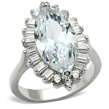 Load image into Gallery viewer, SS027 - Silver 925 Sterling Silver Ring with AAA Grade CZ  in Clear