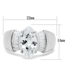 Load image into Gallery viewer, SS028 - Silver 925 Sterling Silver Ring with AAA Grade CZ  in Clear