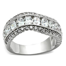 Load image into Gallery viewer, SS029 - Silver 925 Sterling Silver Ring with AAA Grade CZ  in Clear