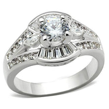 Load image into Gallery viewer, SS030 - Silver 925 Sterling Silver Ring with AAA Grade CZ  in Clear