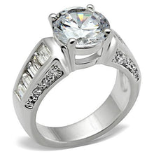 Load image into Gallery viewer, SS031 - Silver 925 Sterling Silver Ring with AAA Grade CZ  in Clear