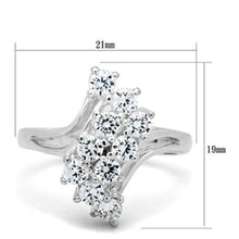 Load image into Gallery viewer, SS033 - Silver 925 Sterling Silver Ring with AAA Grade CZ  in Clear