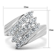 Load image into Gallery viewer, SS035 - Silver 925 Sterling Silver Ring with AAA Grade CZ  in Clear