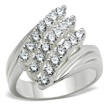 Load image into Gallery viewer, SS035 - Silver 925 Sterling Silver Ring with AAA Grade CZ  in Clear