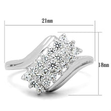 Load image into Gallery viewer, SS038 - Silver 925 Sterling Silver Ring with AAA Grade CZ  in Clear