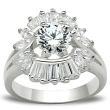 Load image into Gallery viewer, SS039 - Silver 925 Sterling Silver Ring with AAA Grade CZ  in Clear