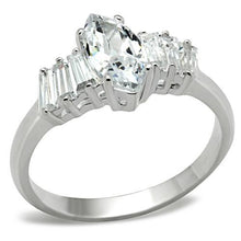 Load image into Gallery viewer, SS045 - Silver 925 Sterling Silver Ring with AAA Grade CZ  in Clear