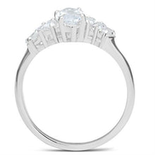 Load image into Gallery viewer, SS045 - Silver 925 Sterling Silver Ring with AAA Grade CZ  in Clear