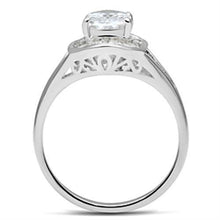 Load image into Gallery viewer, SS046 - Silver 925 Sterling Silver Ring with AAA Grade CZ  in Clear