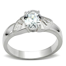 Load image into Gallery viewer, SS048 - Silver 925 Sterling Silver Ring with AAA Grade CZ  in Clear