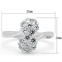 Load image into Gallery viewer, SS052 - Silver 925 Sterling Silver Ring with AAA Grade CZ  in Clear