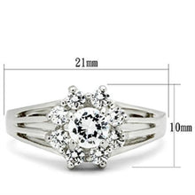 Load image into Gallery viewer, SS053 - Silver 925 Sterling Silver Ring with AAA Grade CZ  in Clear