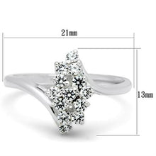 Load image into Gallery viewer, SS054 - Silver 925 Sterling Silver Ring with AAA Grade CZ  in Clear