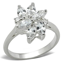 Load image into Gallery viewer, SS055 - Silver 925 Sterling Silver Ring with AAA Grade CZ  in Clear