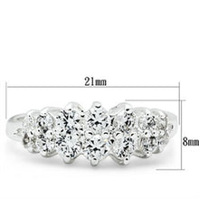 Load image into Gallery viewer, SS056 - Silver 925 Sterling Silver Ring with AAA Grade CZ  in Clear