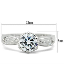 Load image into Gallery viewer, SS060 - Silver 925 Sterling Silver Ring with AAA Grade CZ  in Clear