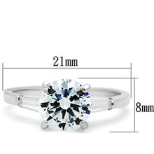 Load image into Gallery viewer, SS061 - Silver 925 Sterling Silver Ring with AAA Grade CZ  in Clear