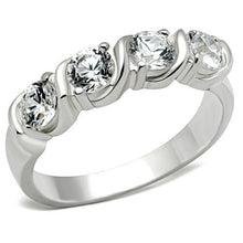 Load image into Gallery viewer, SS063 - Silver 925 Sterling Silver Ring with AAA Grade CZ  in Clear