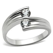 Load image into Gallery viewer, SS064 - Silver 925 Sterling Silver Ring with AAA Grade CZ  in Clear