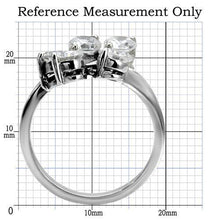 Load image into Gallery viewer, TK001 - High polished (no plating) Stainless Steel Ring with AAA Grade CZ  in Clear