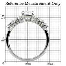 Load image into Gallery viewer, TK002 - High polished (no plating) Stainless Steel Ring with AAA Grade CZ  in Clear