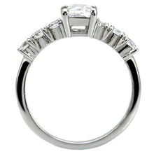 Load image into Gallery viewer, TK002 - High polished (no plating) Stainless Steel Ring with AAA Grade CZ  in Clear