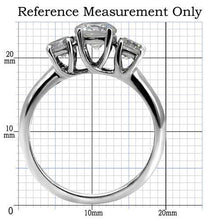 Load image into Gallery viewer, TK004 - High polished (no plating) Stainless Steel Ring with AAA Grade CZ  in Clear