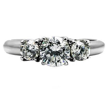 Load image into Gallery viewer, TK004 - High polished (no plating) Stainless Steel Ring with AAA Grade CZ  in Clear