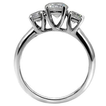 Load image into Gallery viewer, TK004 - High polished (no plating) Stainless Steel Ring with AAA Grade CZ  in Clear