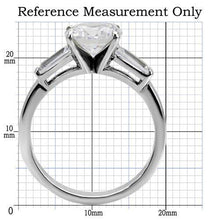 Load image into Gallery viewer, TK005 - High polished (no plating) Stainless Steel Ring with AAA Grade CZ  in Clear