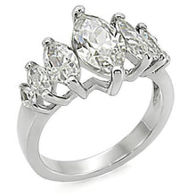 Load image into Gallery viewer, TK006 - High polished (no plating) Stainless Steel Ring with AAA Grade CZ  in Clear