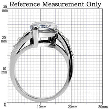 Load image into Gallery viewer, TK008 - High polished (no plating) Stainless Steel Ring with AAA Grade CZ  in Clear