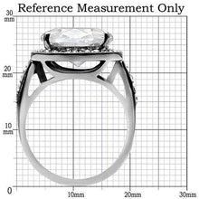 Load image into Gallery viewer, TK010- High polished (no plating) Stainless Steel Ring with AAA Grade CZ  in Clear