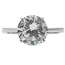 Load image into Gallery viewer, LOTK013 - High polished (no plating) Stainless Steel Ring with AAA Grade CZ  in Clear-9mm
