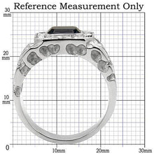 Load image into Gallery viewer, TK02210 - High polished (no plating) Stainless Steel Ring with Top Grade Crystal  in Montana