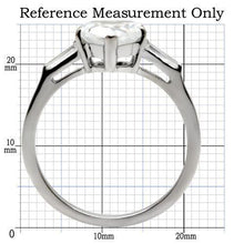 Load image into Gallery viewer, TK027 - High polished (no plating) Stainless Steel Ring with AAA Grade CZ  in Clear