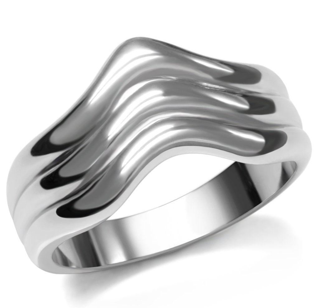 TK032 - High polished (no plating) Stainless Steel Ring with No Stone